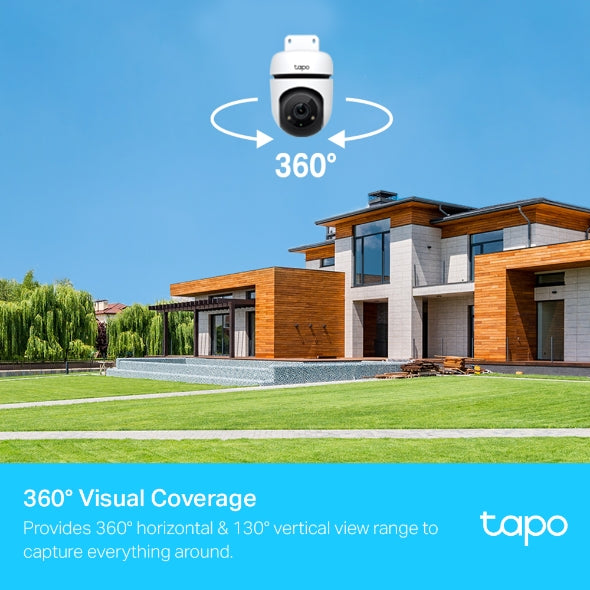 Cámara de Seguridad Smart WiFi TPLink TAPO C500 para exterior con rotación 360°