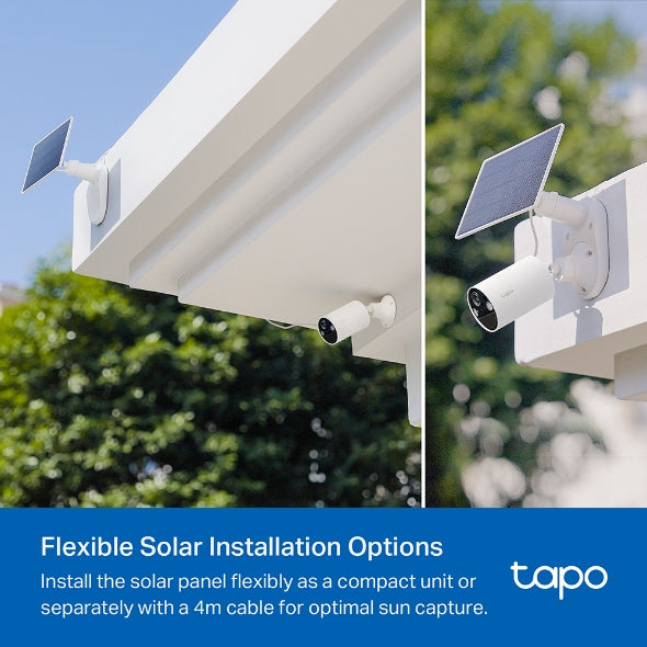 Cámara Smart WiFi TPLink TAPO C-410 con Panel Solar – Visión Nocturna – Micro SD – 2K