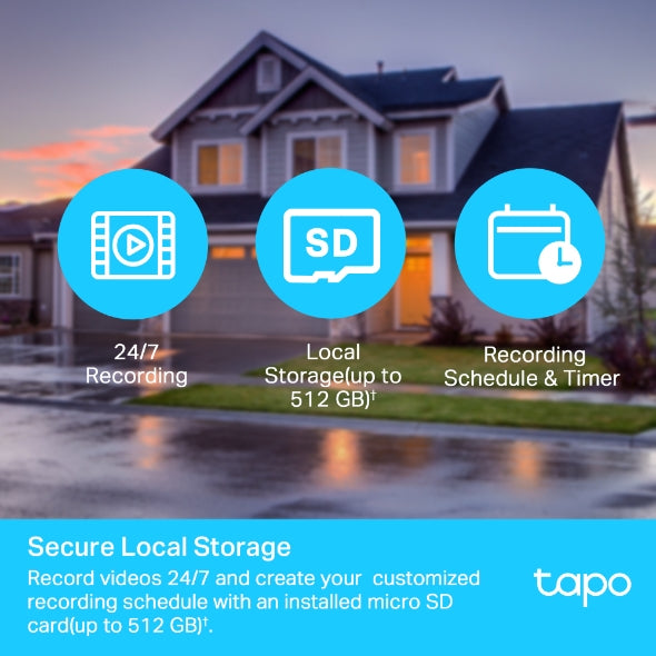 Cámara de Seguridad Smart WiFi TPLink TAPO C500 para exterior con rotación 360°