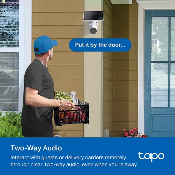Cámara Smart WiFi TPLink TAPO C-410 con Panel Solar – Visión Nocturna – Micro SD – 2K