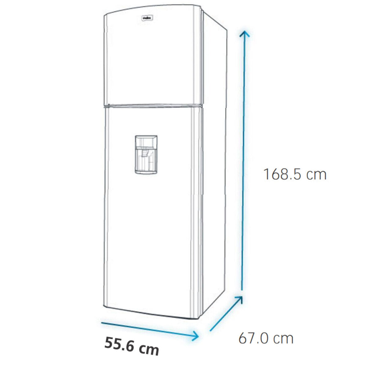 Refrigeradora Mabe No Frost 264 Litros - Color Grafito - RMA264PYEG