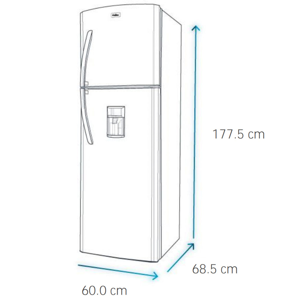 Refrigeradora Mabe No Frost 313 Litros - Color Grafito - RMA313FBCG