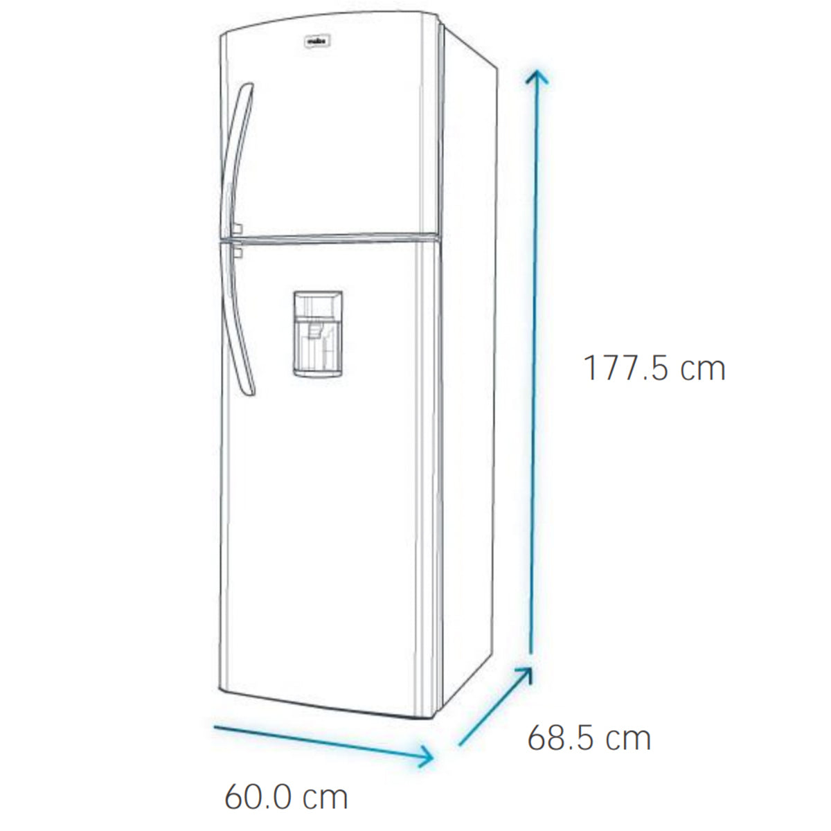 Refrigeradora Mabe No Frost 313 Litros - Color Grafito - RMA313FBCG