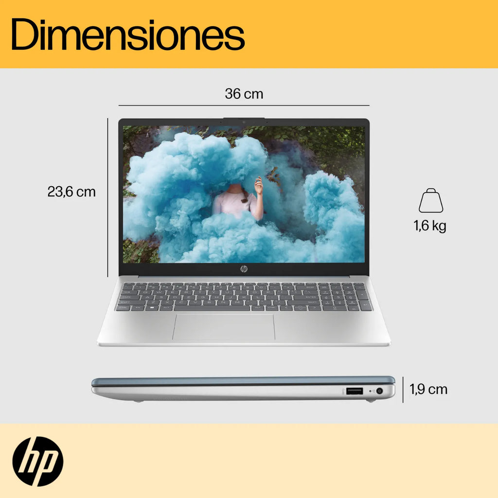 Laptop HP AMD R7-7730U - 16GB RAM - 1TB SSD Almacenamiento - 15.6″ FHD