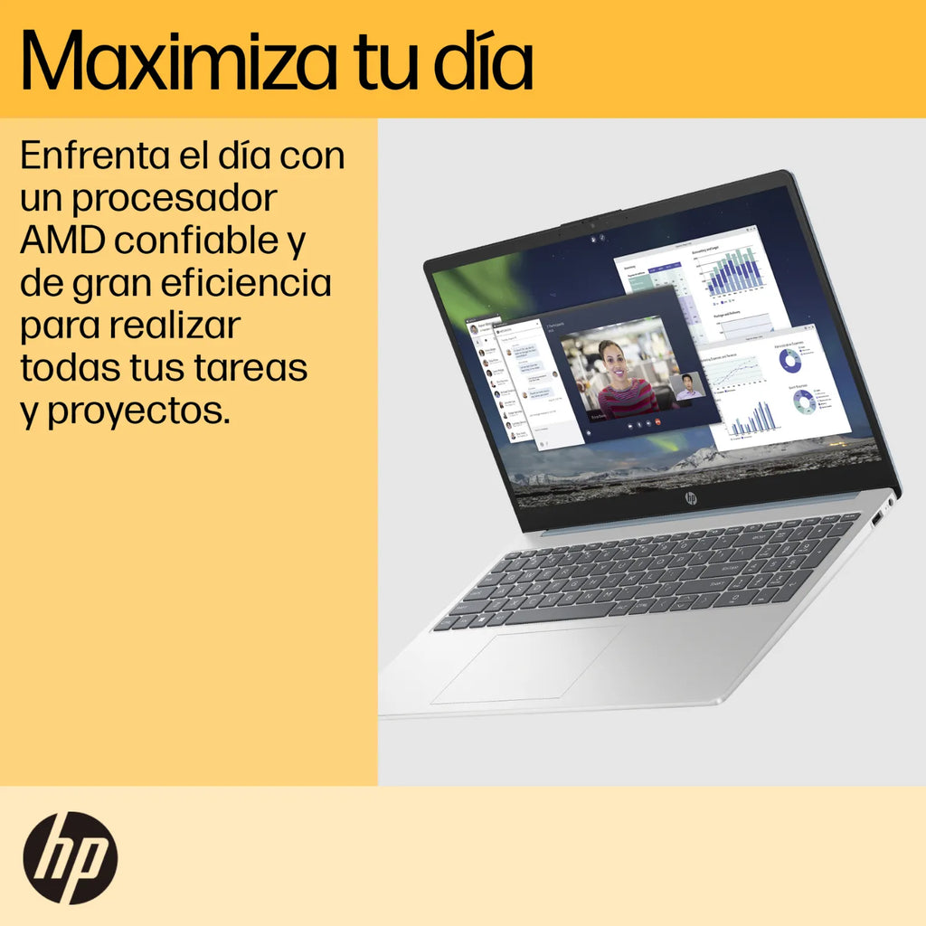 Laptop HP AMD R7-7730U - 16GB RAM - 1TB SSD Almacenamiento - 15.6″ FHD