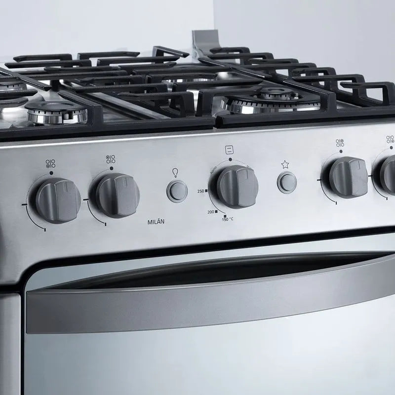 Cocina a Gas Indurama - 4 Quemadores 24" - MILÁN ZAFIRO Croma