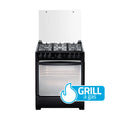 Cocina a Gas Indurama - 6 Quemadores 30" - SORRENTO MAXIGRILL ZAFIRO Negro