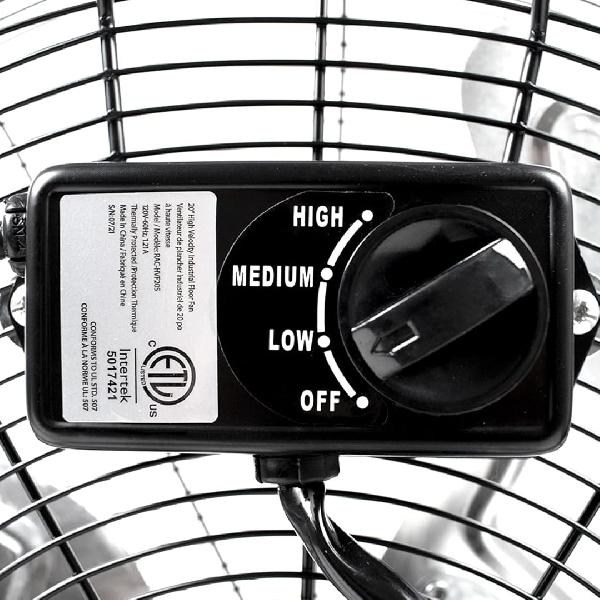 Ventilador Industrial 2 en 1 SMC | 20 " Piso y Pared negro