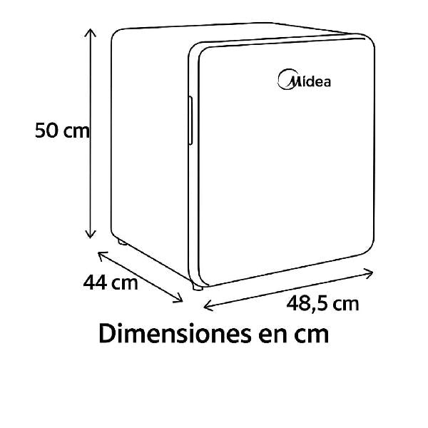 Minibar Midea Rojo 48 Litros 1 Puerta