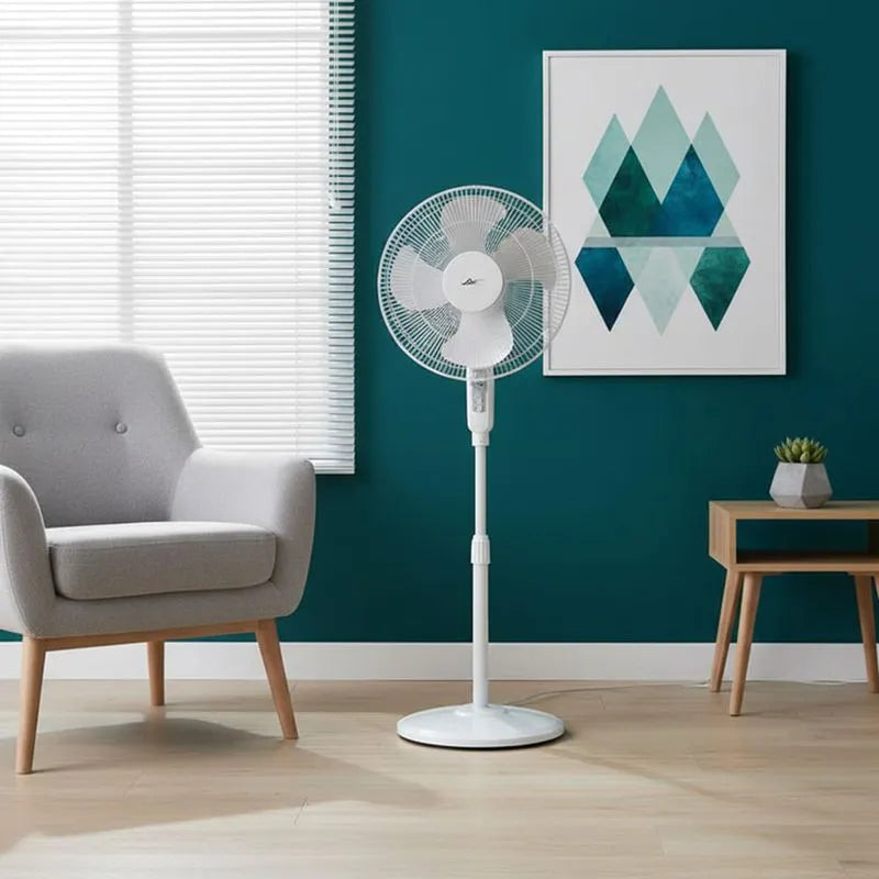 Ventilador De Pedestal SMC | 16" 70 Watts Color Blanco