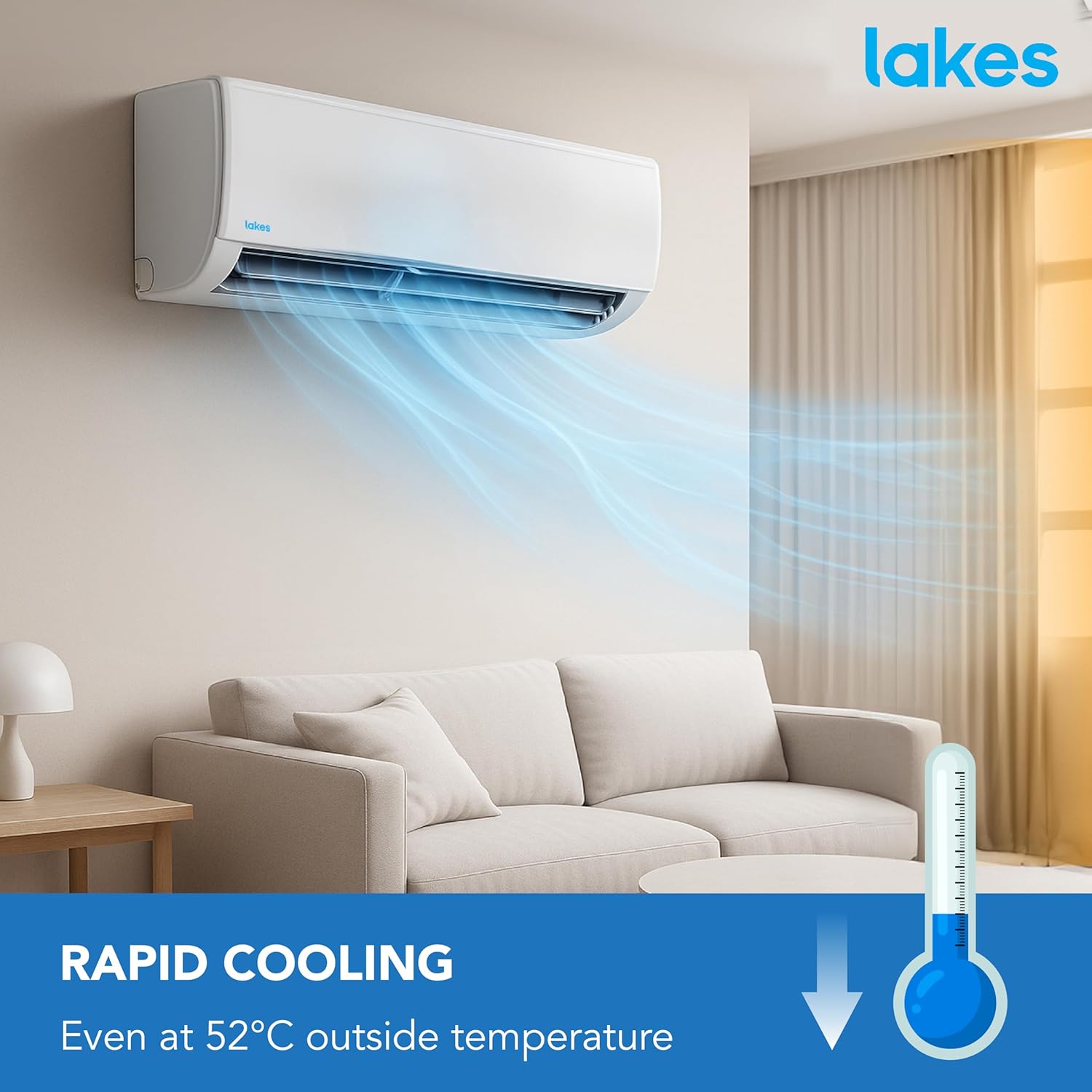 Aire Acondicionado LAKES Split Alta Eficiencia Wi-Fi 12000 BTU