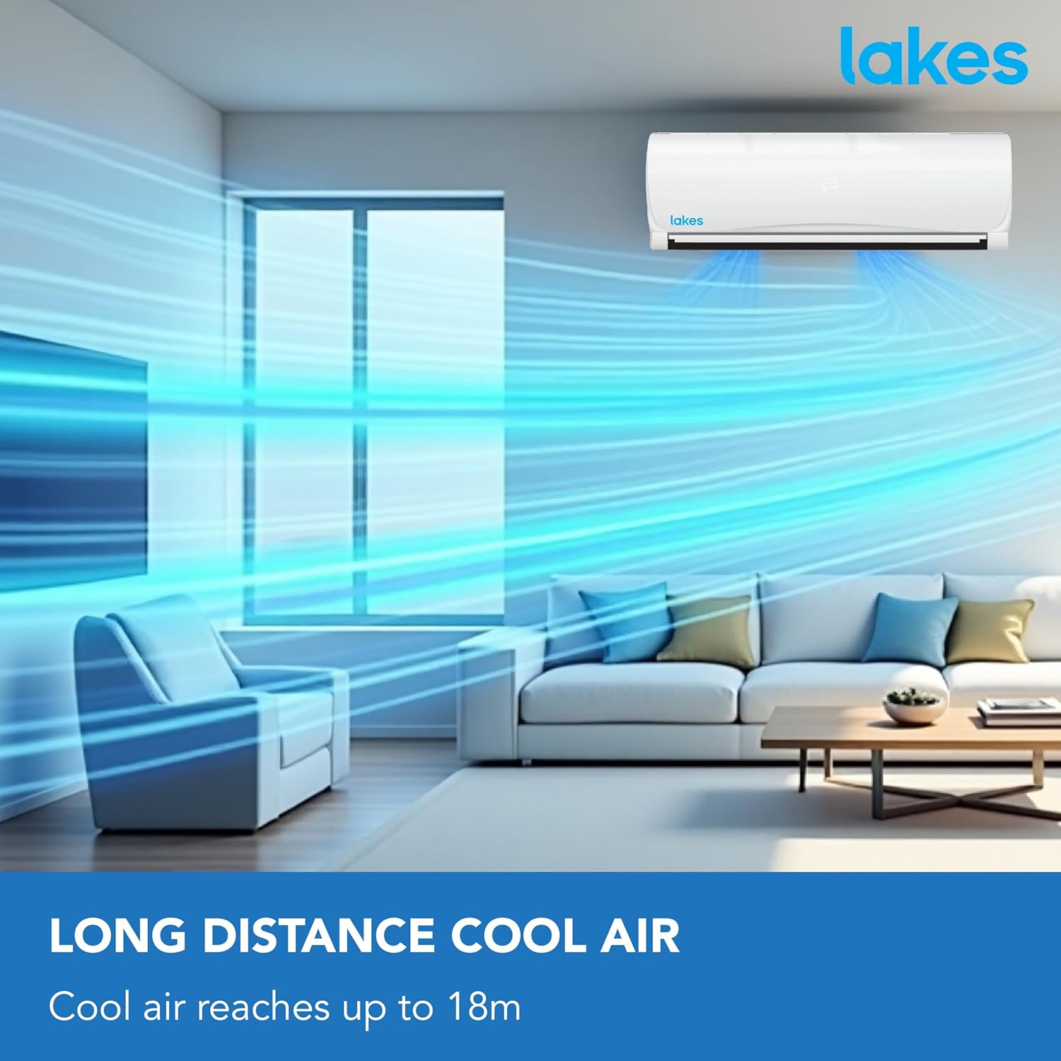 Aire Acondicionado LAKES Split Alta Eficiencia Wi-Fi 12000 BTU