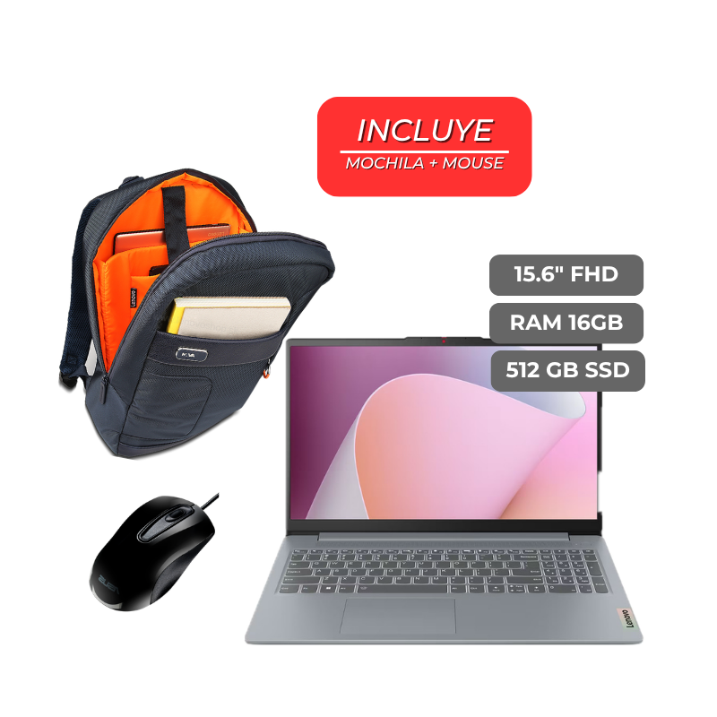 Laptop Lenovo Idea Pad S3 Precesador Ryzen 5-7520U - 16GB RAM - 512GB SSD Almacenamiento - 15.6 “ FHD