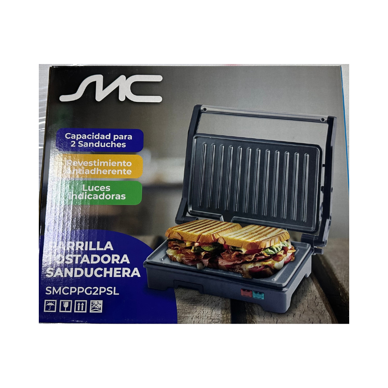 Sanduchera Panini - Parilla Tostadora SMC